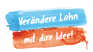 Slogan auf farbigen Balken 