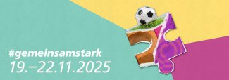 #gemeinsamstark, 19. - 22.11.2025 auf farbigem Hintergrund