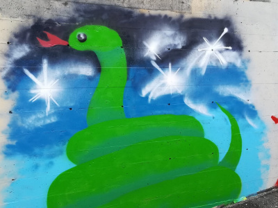 Bild Schlange Graffiti-Workshop in Tegerfelden