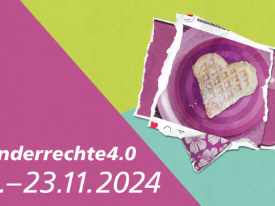 Poster zur Bewerbung der Kinder- und Jugendtage 20.-23.11.2024 im Kanton Solothurn mit #kinderrechte4.0